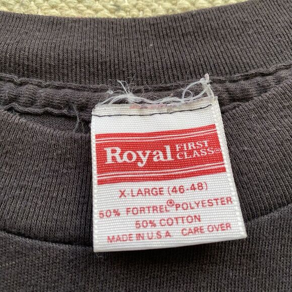 Vintage Black Pocket T Shirt Extra Large 80s 90s Made in USA XL - Picture 4 of 6